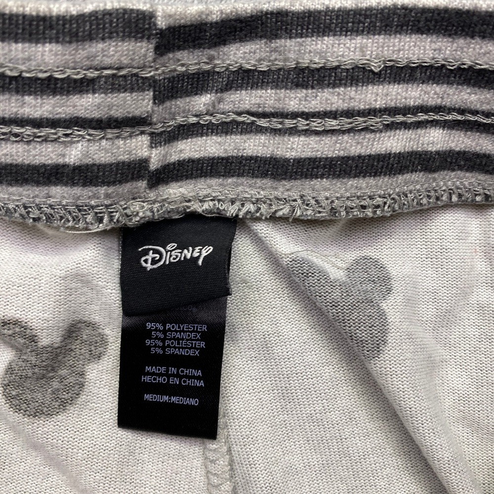 Disney Mickey Mouse Pajama‎ Set Gray Long Sleeve Top Pants Women's Medium - Picture 14 of 16